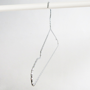 Simple Silver Commercial Clothing Store Shirt Display Chrome Plated Steel Wire Metal Clothes <b>Hanger</b> - Product Image 2