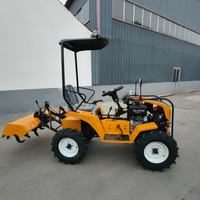 Mini tracteur agricole 18HP 4WD avec moteur Yanmar, couleur jaune, pour ferme et jardin
