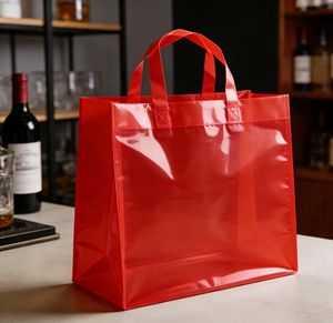 Sac de plage en PVC transparent imperméable de couleur néon personnalisé avec logo en plastique - Product Image 4