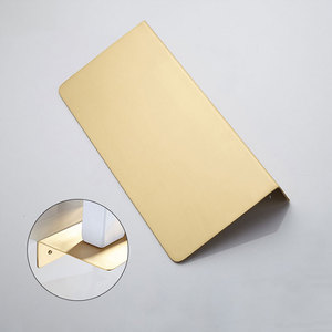 Mensole Angolari Galleggianti Decorative in Ottone, Moderne, Impermeabili ed Ecologiche, da Parete per Bagno e Hotel - Product Image 3