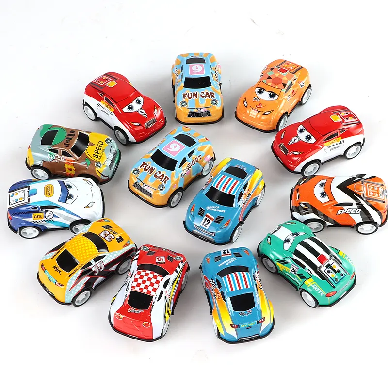 Metalls pielzeug Druckguss Miniatur Klassiker Spielzeug auto 4,8 cm kleine Fahrzeuge Eisen legierung Pull Back Racing Metall autos Modelle Mini Car Toy