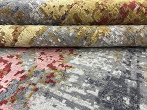 Alfombra abstracta de seda de lana hecha a mano india, alfombra multicolor moderna de lujo para sala de estar, dormitorio, Coche - Product Image 6