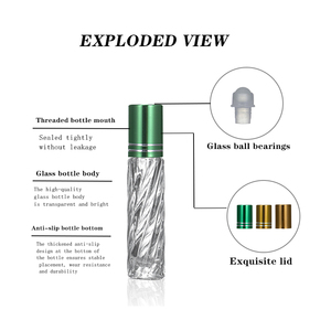 Tinh dầu nước hoa Lăn chai rõ ràng 3.5ml thủy tinh cuộn trên chai với nắp - Product Image 2