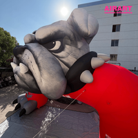 Arche gonflable géante de 5 m en forme de bouledogue avec logo personnalisé pour la publicité d'événements sportifs et de marathons