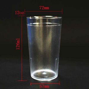 Gobelet en plastique transparent PP/PS givré personnalisable avec logo, 12 oz, pour restaurant et maison, pour jus et boissons - Product Image 4