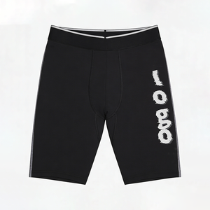 Custom <strong>Men's</strong> Eco-Friendly Compression Swim Trunks Quick Dry High Stretch Elastic Waist Contrast Stitching Breathable Windproof - Product Image 1