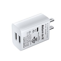 Adaptor Daya Bersertifikasi UL FCC 10W 5V 2A Grosir Pabrik Charger Dinding Port USB Tunggal/Ganda Colokan US untuk Ponsel