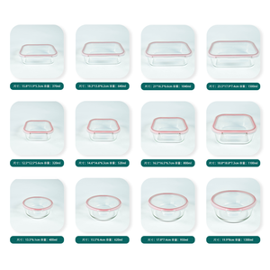 Kitchen Food Storage Container Insulated Glass Bento <strong>Box</strong> Refrigerator <strong>Frozen</strong> <strong>Lunch</strong> <strong>Box</strong> with Plastic Integrated Cover Lock Seal - Product Image 4