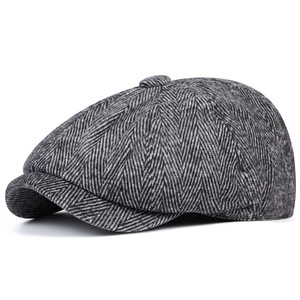 Cappello Newsboy in Lana Stile Peaky Blinders per Uomo, Berretto Invernale Stile Inglese, Cappello da Pittore Vintage Artistico e alla Moda - Product Image 5