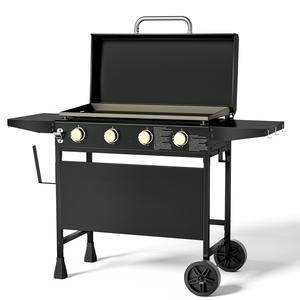 Miire Commercial 4 brûleurs BBQ gaz gril gril chariot hybride sans fumée et enduit de poudre pour <span class=keywords><strong>Barbecue</strong></span> - Product Image 1