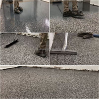Résine époxy pour sols à deux composants auto-nivelante haute brillance, kit de résine époxy A et B pour revêtement de sol en béton avec flocons pour garage