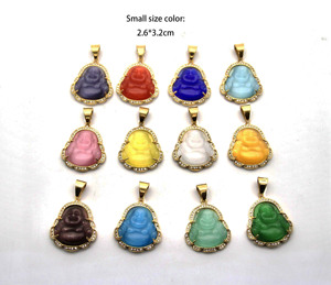 พระพุทธรูปสีม่วงสไตล์ใหม่ BMZ 2025 พร้อมจี้หยก 17 สี หยกเขียว - Product Image 3