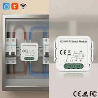 Módulo de Interruptor de Luz Inteligente WiFi Zigbee 10A ABS para Uso Comercial Europeo, Compatible con Smart Life