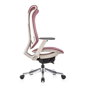 Manager Chair Mesh Swivel Revolving Ergonomic Office Chair Chaises De Bureau Pink Office Chair