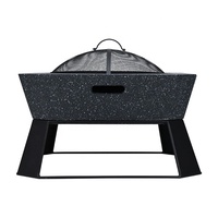 Excellent Design Bois Brûlant Extérieur Jardin Patio Arrière-Cour Bol À Feu Avec Grill Et Couverture En Maille Table Top Fire Pit Bowl Marbre