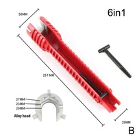 Clé d'évier fonctionnelle 16 en 1 anti-dérapant cuisine réparation outil de plomberie clé flume évier robinet clé tuyau outil réparation outil à main