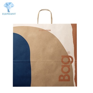 Custom logo Size Package Paper Handle Kraft Paper Shopping Bag Paper Bag - Product Image 3