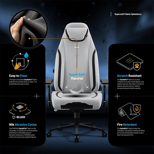 Silla de Juego de Lujo, Silla para Computadora con Reposabrazos 4D, Espuma Moldeada de Alta Densidad <span class=keywords><strong>y</strong></span> Base de Aluminio para Expertos - Product Image 6