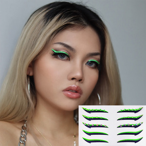 Autocollants pour les yeux Tiebeauty, adhésifs, pour paupières doubles, maquillage de scène, eye-liner pour fêtes avec strass - Product Image 3