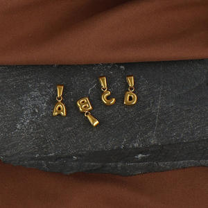 YF8174 Ciondolo Fai-da-Te Mini Bubble con 26 Lettere dell'Alfabeto Inglese, Placcato Oro 18K, Impermeabile in Acciaio Inossidabile - Product Image 5