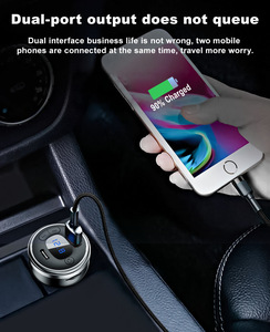 Adaptateur de charge rapide multifonctionnel SUNDA 9 en 1 QC 3.0 PD 30W pour <span class=keywords><strong>voiture</strong></span>, nouveau, avec affichage numérique, radio FM, appels mains libres - Product Image 3