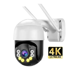 Full Color 8MP Wireless Outdoor WiFi Security IP PTZ Camera 4K iCSee WIFI Network IP Camera