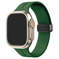 Bracelet magnétique en caoutchouc pour montre Ultra 2 49 mm, bracelet magnétique de remplacement en caoutchouc sport pour iWatch série 9 8 7