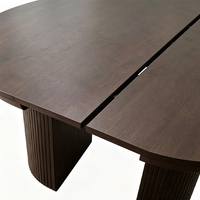Meubles de salle à manger en bois modernes, ensemble table et chaises extensibles