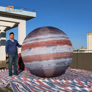 आउटडोर के लिए विशाल inflatable ग्रह गेंदों inflatable सौर प्रणाली ग्रह सजावट