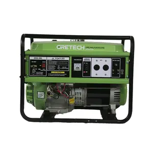 Gretech Jl704120 Goede Kwaliteit Elektrische Start Eenfasige Stille 6 Kw Lpg Gasgenerator 6kw
