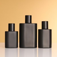 Vente en gros usine – Offre spéciale : Flacon vide en verre pressé noir mat avec bouchon à vis, 30ml/50ml/100ml, pour parfum, crème de soin et cosmétiques