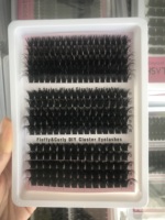 Extensions de cils de couleur rose, volume C et D, maquillage, extensions de cils à épanouissement rapide, auto-éventailantes