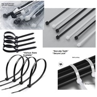 Attaches-câbles en nylon autobloquantes, attaches-câbles noires et blanches résistantes en nylon pour la gestion des câbles, accessoires pour caméras de vidéosurveillance