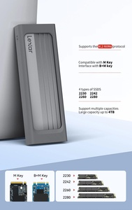 Carcasa para SSD E300 M.2, USB 3.2 Gen 2 de 10 Gbps, NVMe Tipo-C, Totalmente de Aluminio, Carcasa Externa para Disco Duro Móvil, Alta Velocidad, M.2 NVMe SSD - Product Image 3