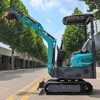 Mini-excavatrice compacte fiable avec moteur Euro5 de 1 à 1,8 tonne, commande hydraulique, en stock, directement de l'usine EPA CE
