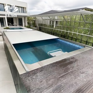 Couverture de <span class=keywords><strong>piscine</strong></span> automatique à couronne d'eau 2025 avec couverture de <span class=keywords><strong>piscine</strong></span> d'hiver en alliage d'aluminium pour protéger contre les chutes de neige - Product Image 2