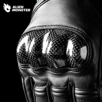 Gants de moto d'hiver Alien Monster Turbine en cuir compatibles écran tactile, antidérapants, protection intégrale des doigts, imperméables