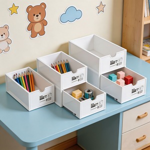 Organizer da Scrivania in Plastica con Cassetti, Stile Moderno Minimalista Ispirato a Instagram, Porta Penne e <span class=keywords><strong>Trucchi</strong></span> per Studenti e Dormitori - Product Image 3