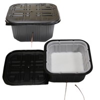 Conteneur alimentaire auto-chauffant à cordon de tirage pour repas prêts à consommer et MRE