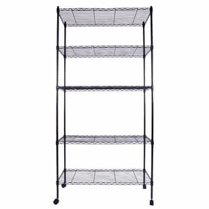 Estante de garaje DB de 5 niveles, 165x90x35cm, hierro con revestimiento plástico y ruedas para almacenamiento - Product Image 1