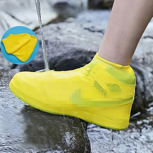 E0048 Couvre-chaussures de pluie en caoutchouc, <span class=keywords><strong>surchaussures</strong></span> imperméables en silicone pour l'extérieur, réutilisables et <span class=keywords><strong>antidérapantes</strong></span> pour jours de pluie - Product Image 3