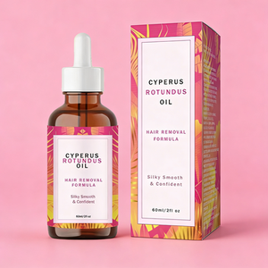 Spray dépilatoire à l'huile de Cyperus aux herbes 60 ml – Bloque la repousse des poils, hydrate et apaise pour tous types de peau – Usage féminin corps - Product Image 5