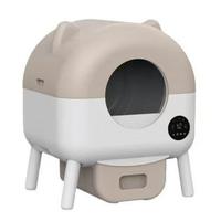 Bac à litière automatique intelligent 76L pour chat, autonettoyant, avec contrôle des odeurs, design anti-éclaboussures, nettoyage facile, caractéristiques écologiques