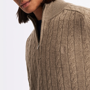 Suéter de Punto para <span class=keywords><strong>Hombre</strong></span>, <span class=keywords><strong>Cuello</strong></span> <span class=keywords><strong>Alto</strong></span>, Casual, Invierno, Transpirable y Cálido, Nuevo, Corte Ajustado, Color Sólido, para Otoño - Product Image 4