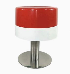 Pieds et supports de table ronds en cuir brossé Art Déco pour cuisine - Product Image 3
