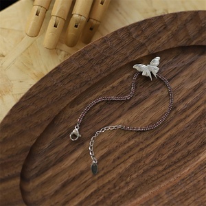 High Quality Jewelry Gold Plated Stainless Steel <b>Bracelet</b> <b>Crystal</b> Link Chain Butterfly Charm Zircon Tennis Chain <b>Bracelet</b> - Product Image 6