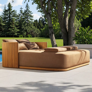 <span class=keywords><strong>Lit</strong></span> <span class=keywords><strong>de</strong></span> soleil <span class=keywords><strong>double</strong></span> avec <span class=keywords><strong>baldaquin</strong></span> Mobilier d'extérieur en bois plastique pour piscine Plage Hôtels Parcs Cours - Product Image 2