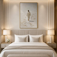 Affiche d'art chrétien Jésus-Christ, peinture à l'huile sur toile 100% peinte à la main, décoration murale religieuse pour salon et chambre à coucher