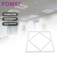 Panneau de plafond ultra fin FOMSI 64W carré 595x595mm, panneau lumineux LED encastré, éclairage de bureau commercial à économie d'énergie