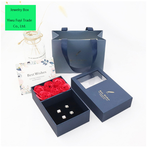 Wholesale Custom Logo Jewelry Box Packaging Flower and Soap Inside Hat Cardboard Box <b>case</b> for <b>Earring</b> Bracelet Ring - Product Image 1